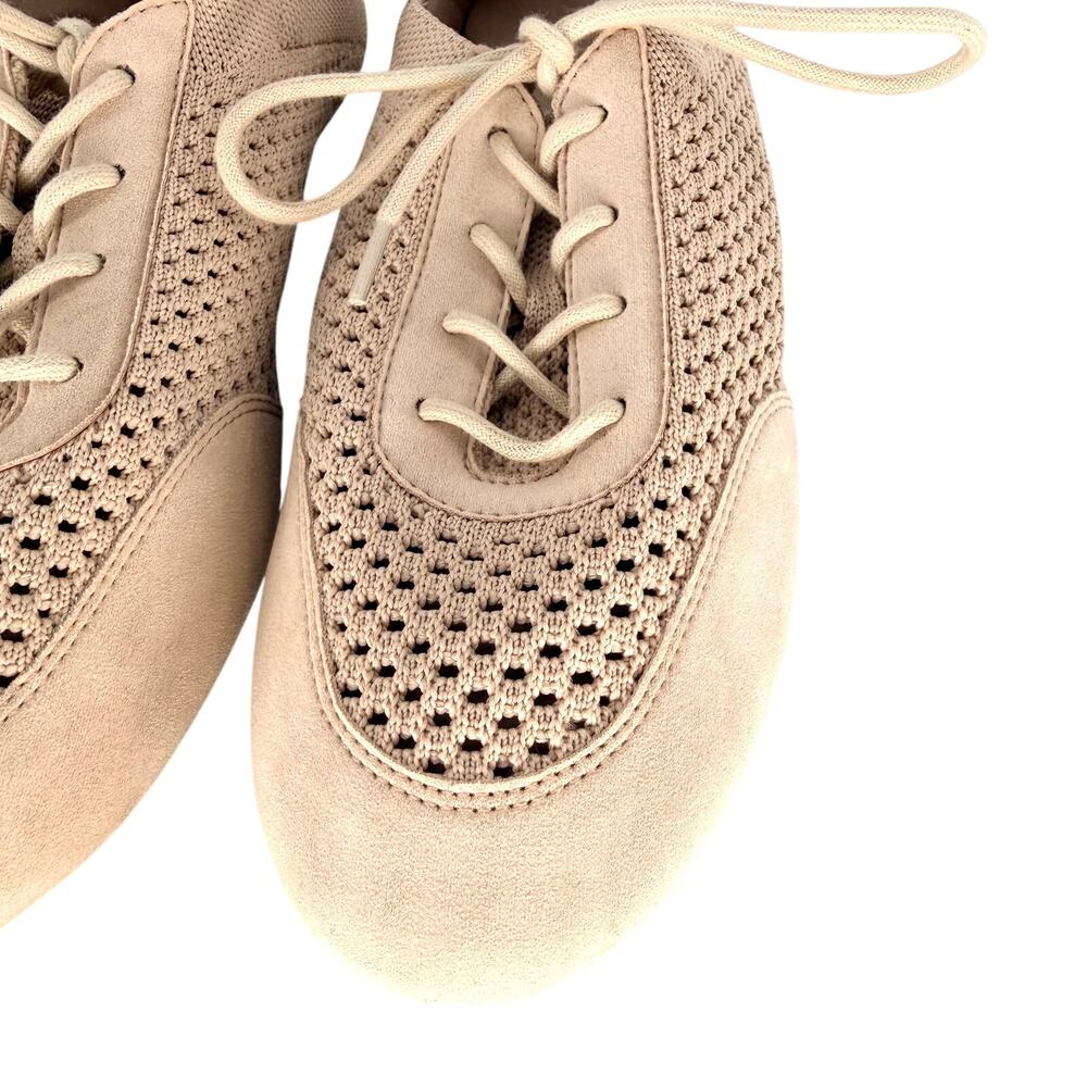 VIVAIA Womens Sneakers Size 7.5 Tan Knit Lace Up Comfort Walking Shoes - Picture 10 of 10